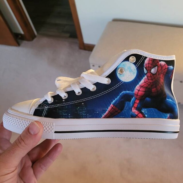 Spiderman Shoes, Spiderman High Top Sneaker, Comic Fan Converse