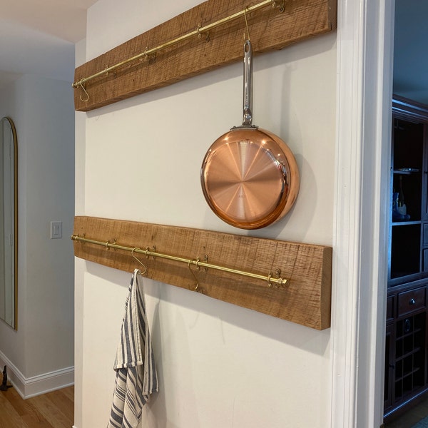 Pan Rails Brass Pot and Pan Rail Diameter: 15mm - Kitchen Storage - Brass Kitchen ...