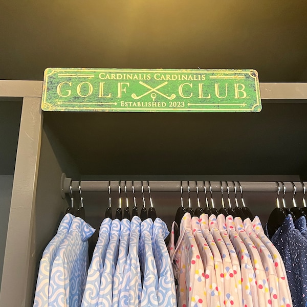 Personalized Golf Club Metal Sign – Rustic Style Custom Wall Decor ...