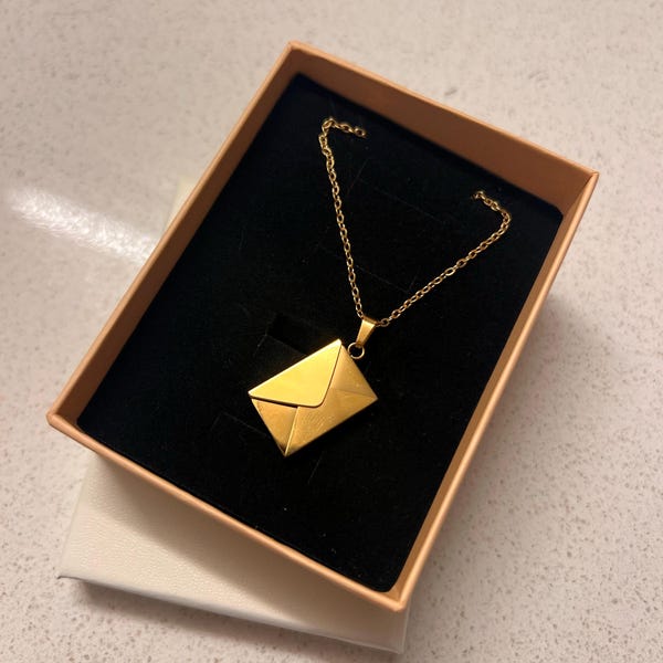 With Note Inside Personalized Custom Gold Plated Heart Locket