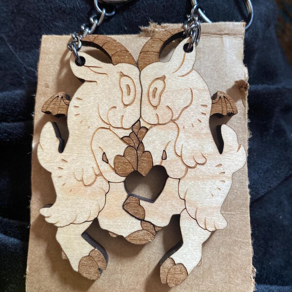 Feathered Raptor Dinosaur Couple Keychains Friendship or Relationship ...