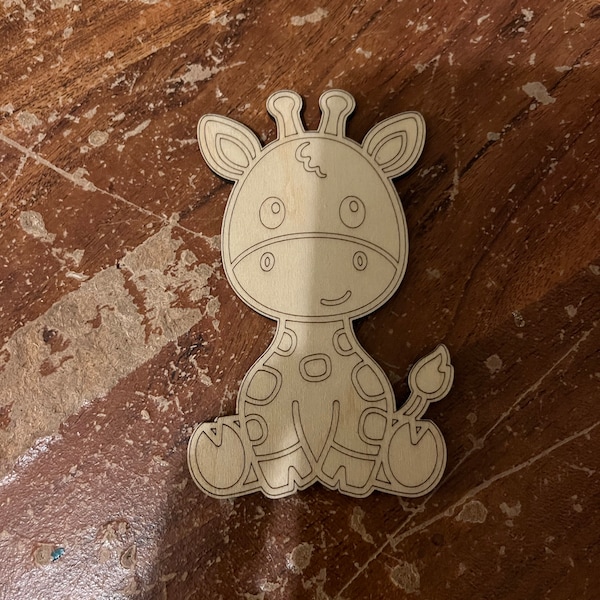 Giraffe SVG Cute Baby Giraffe Outline Cut File Cricut Silhouette Jungle ...