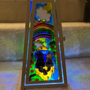 S2 New Medium "STAG" Fused Glass Tea Light Shade Beautiful Decoration/Gift 