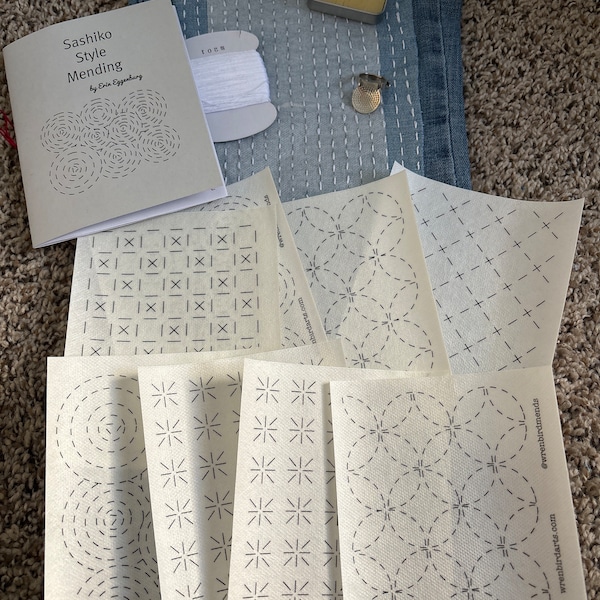 Sashiko Inspired Mending Kit Modern Visible Mending Tool Set - Etsy