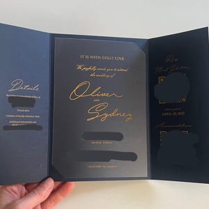 Grand Opening Invitation, Acrylic Invitations, Gold Foil Printed Business Invites, Corporate Event Lucite Invitations, Company Invite