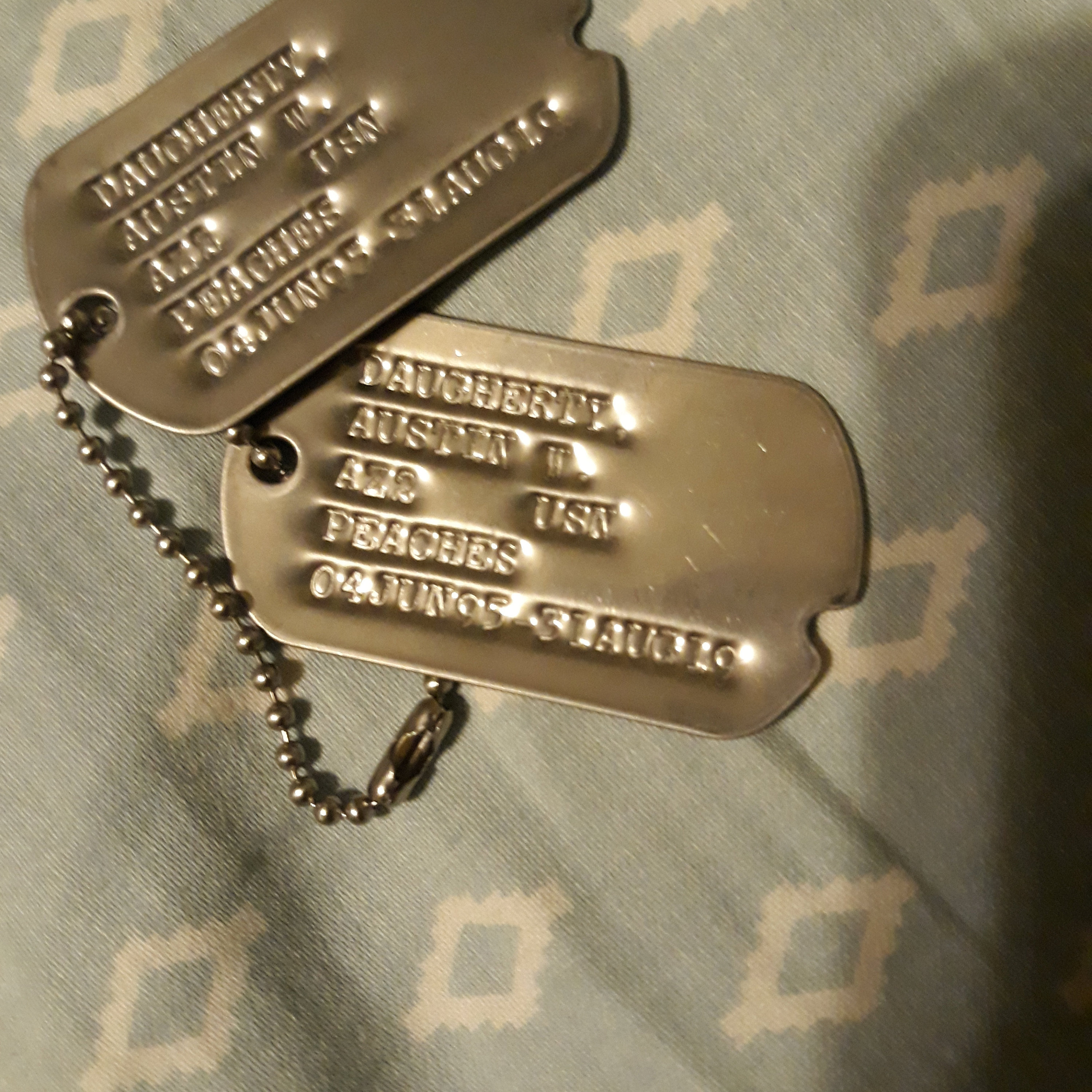 Military Style Dog Tags Air Force Insignia Tag & Stamped Tag Etsy