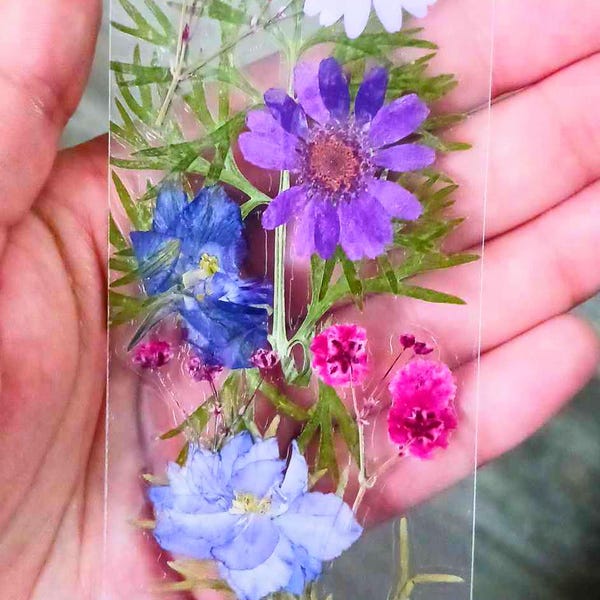 Pressed Flower Laminated Bookmark: Handmade Cottagecore Book Lover Gift ...