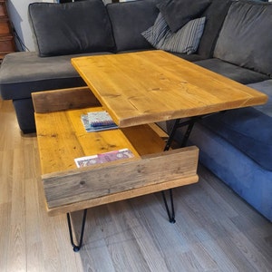 Rustic Coffee Table With Lift up Top | Coffee Table With Storage ...