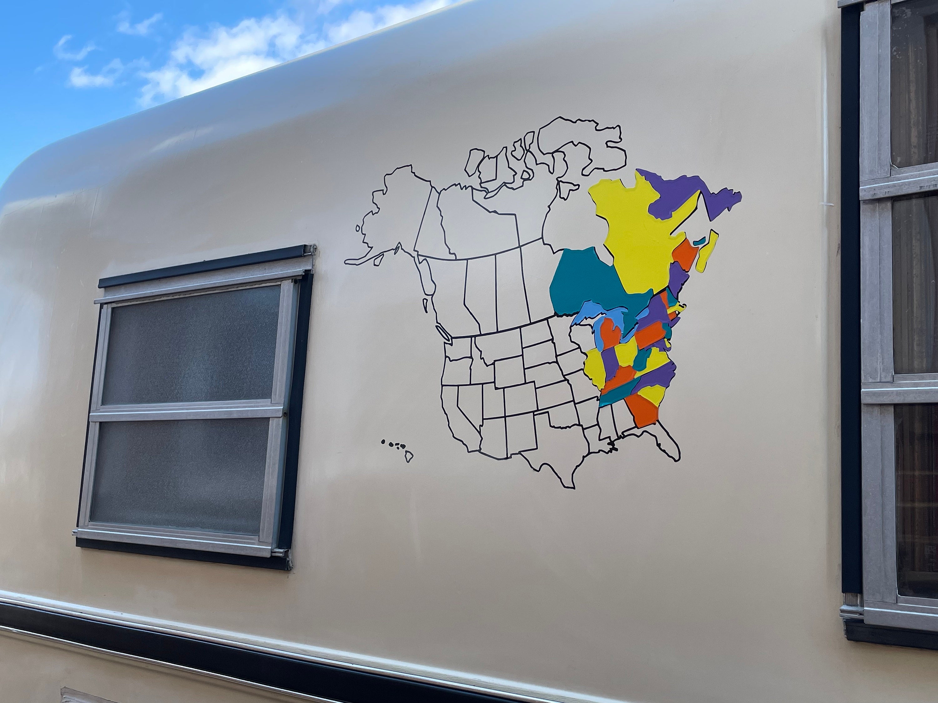 North America Decal Adventure Tracker - US Decal, Canada Decal, Mexico Decal, Camper Decal, Adventure Tracker, North America Map, Camping
