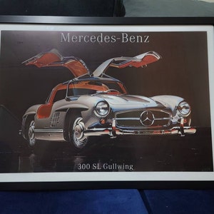 Mercedes-benz 300 SL Gullwing Oil Painting: Classic Car Art