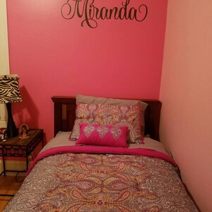 Girls Name Wall Decal Girls Name Decal Nursery Bedroom Bed - Etsy