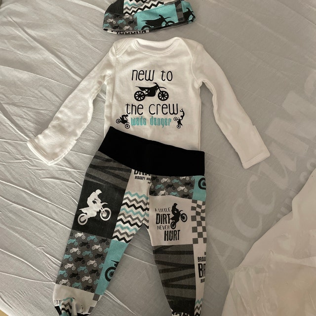 Motocross Baby Boy Take Home Outfit, New to the Crew 