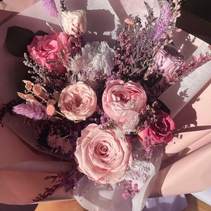 YFYS FYFS Preserved Flowers Bouquet, Eternal Flowers