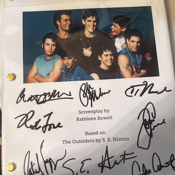 The Outsiders Movie Autographed Signed Movie Script Reprint Full ...