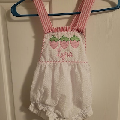 Petit Bebe Baby Boys Red Check Smocked Flags Jon Jon
