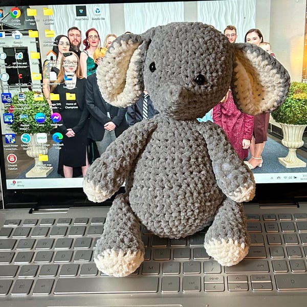 Anne the No Sew Elephant Crochet Pattern / Amigurumi Plushie PDF File ...