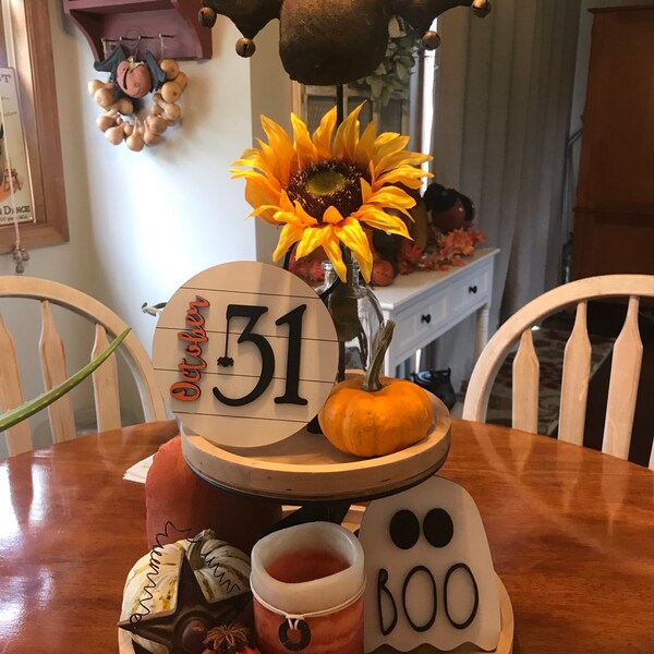 Halloween Tiered Tray Decor - Tiered Tray 3D Signs - Rae Dunn Tiered ...