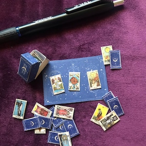 Printable Miniature Tarot Cards Deck Dollhouse Tarot Cards Witch House ...