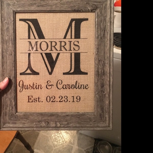 Anniversary Gift, Gift for Couple, Monogrammed Gifts, Personalized Gift ...