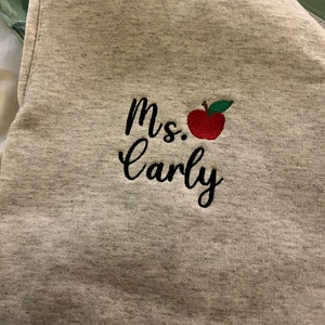 Personalized Teacher Quarter Zip Sweatshirt Teacher Name and - Etsy