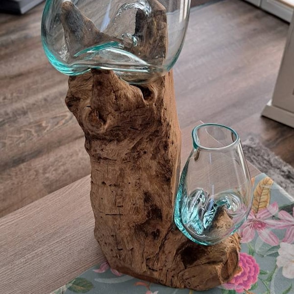 Glas Auf Wurzelholz Dekorieren