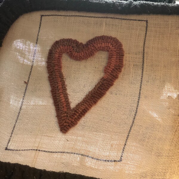 Rug Hooking Pattern on Linen: 1829 Valentine Heart Tree (18x13") - Etsy