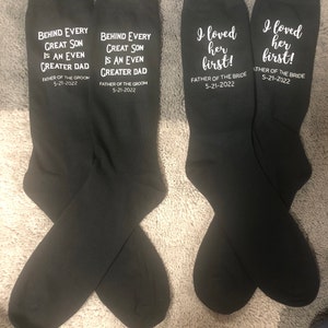 Father of the Groom Wedding Sockspersonalized Socks Make the - Etsy