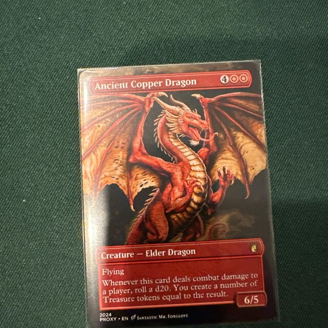 Ancient Copper Dragon | Proxy Card - Etsy