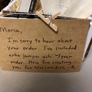 Maria added a photo of their purchase