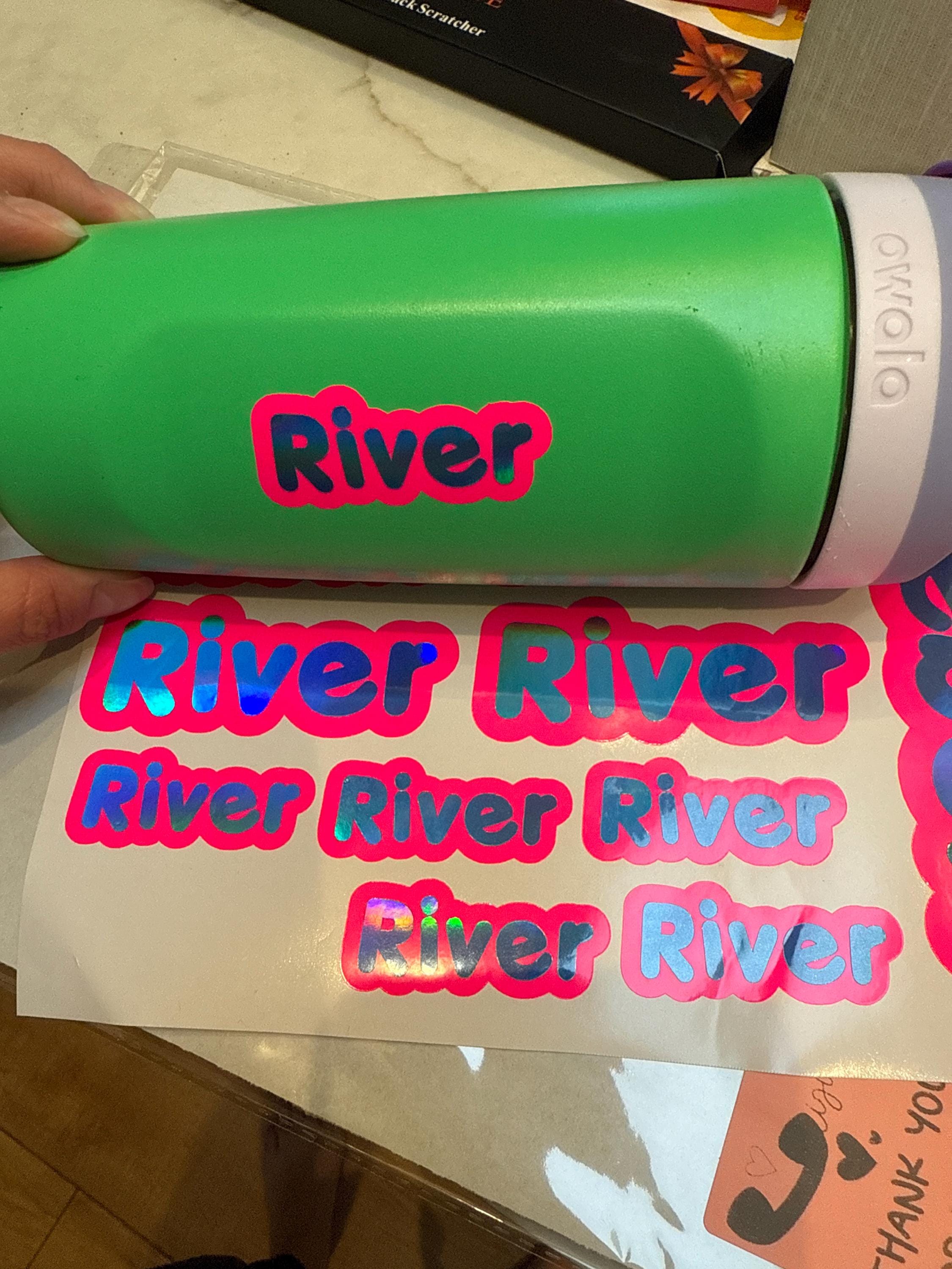 VINYL NAME LABELS - Kids Sticker Labels for lunchboxes, water bottles, drink ware, and more! - Colorful Fun Cute Trendy