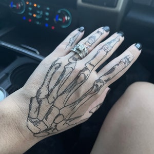 Coco Skeleton Hands Temporary Tattoos for Cosplay. Skull 