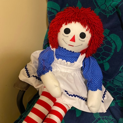 36 Inch Large Raggedy Ann Doll Traditional Blue Dress Handmade Doll - Etsy