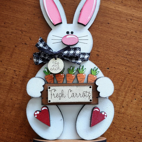 Carrot Patch Bunny Shelf Sitter SVG | Laser Cut File | Glowforge ...