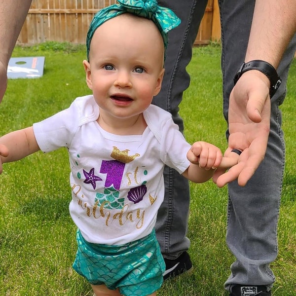 Mermaid Scale~baby Bummies Swimming Short Girl Shorties Baby Shorties ...