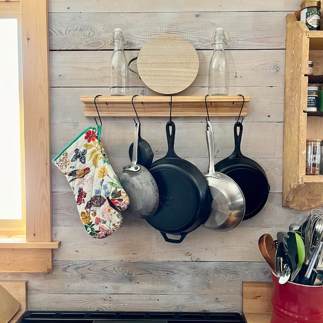 Colgador de pared para ollas y sartenes Organizador de cocina de madera Almacenamiento de cocina Etsy Mexico