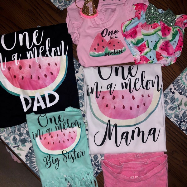 One in a Melon Mom Shirts - Unisex Adult Shirt - Birthday Shirt for Mom ...