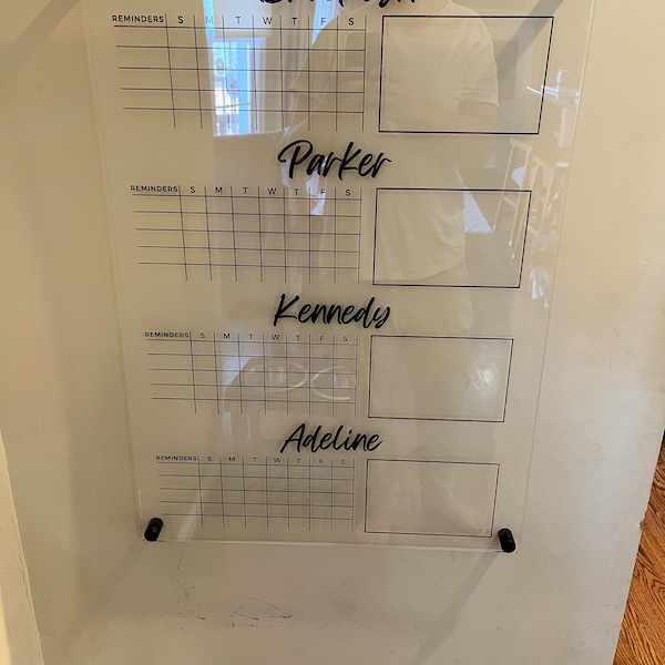 Chore Chart for Kids Personalized Dry Erase Board Goal Incentive Reward ...