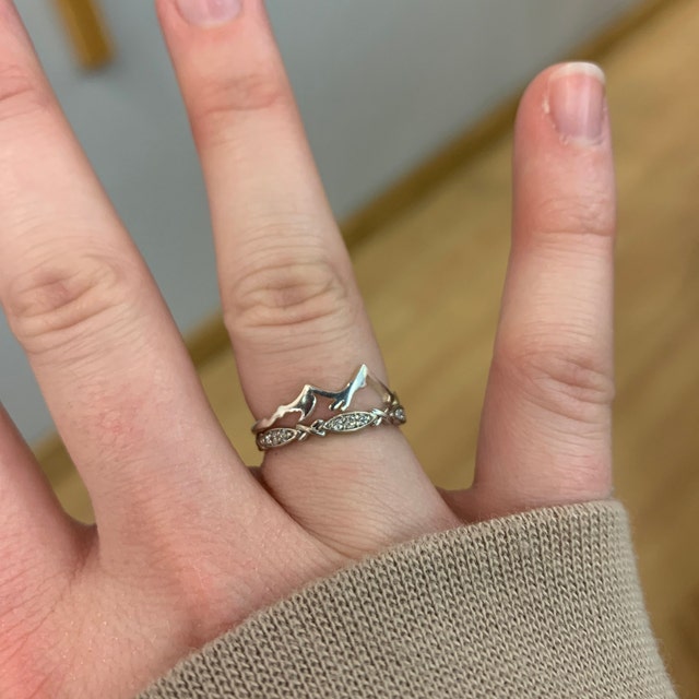 S For Women Calm Stackable Anxiety Jewelry (Size 6-10, Silver