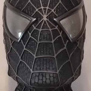 サム・ライミ版スパイダーマンマスク、フェイスシェルと3Dラバーウェブ