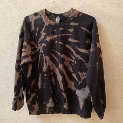 Reverse Tie Dye Sweatshirt / Bleach Dye Sweatshirt / Tie Dye Crewneck ...