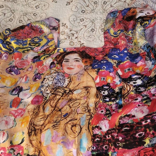 Klimt Pattern Print Women Long Robe