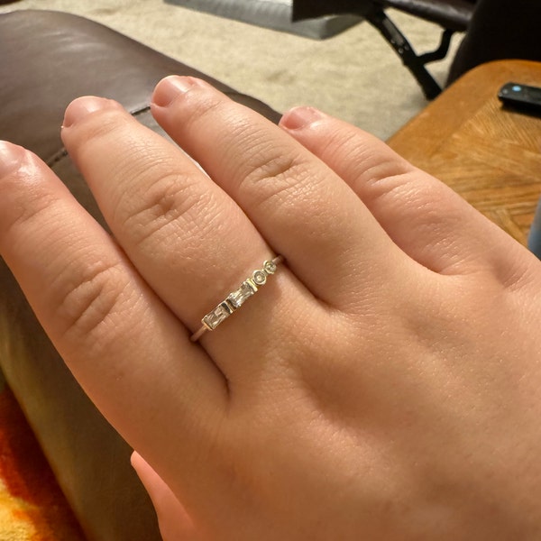 Initial Morse Code Ring by Caitlyn Minimalist • Diamond Ring With ...