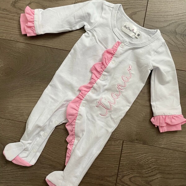 Newborn Footie in Baby Pink, 2 Colors Available main image 1