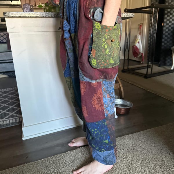 Boho Hippie Patchwork Pants - Etsy