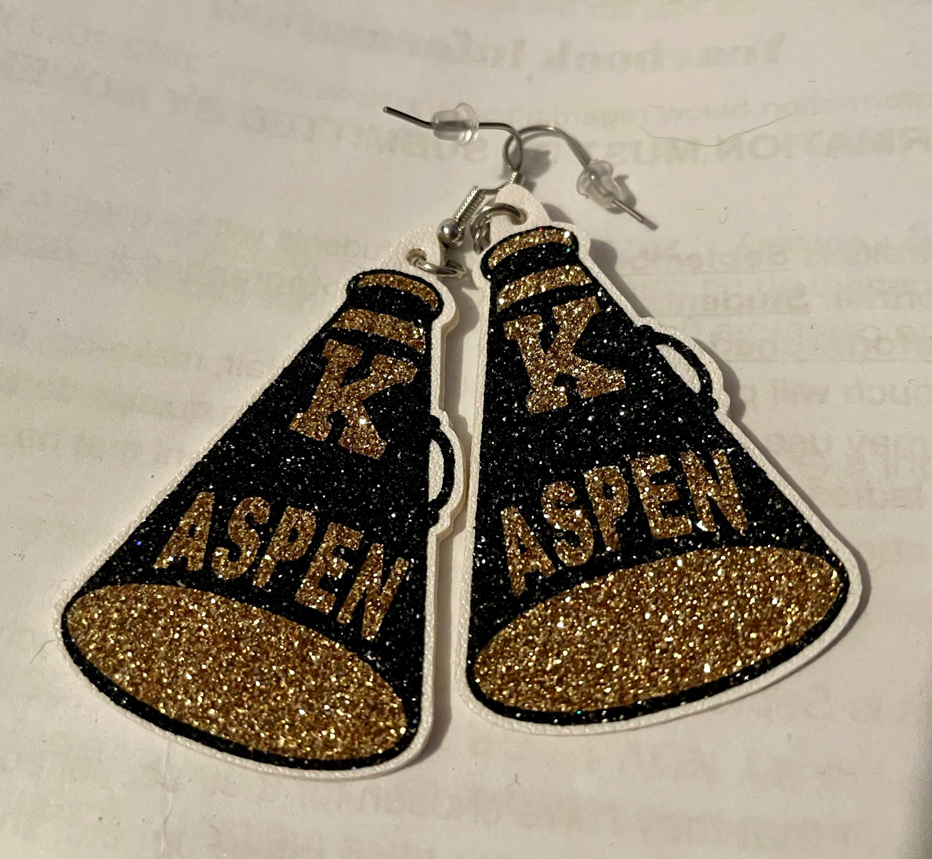 Custom Cheer Earrings Megaphone Earrings