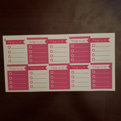 Planner Stickers Erin Condren Life Planner ECLP 10 Full Box Pink to Do ...