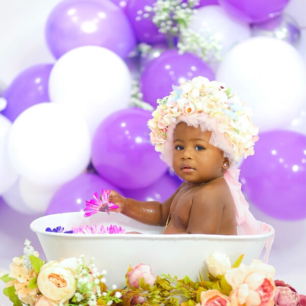 Babies Doll Lili Jumpsuit + Headband - Cocoa Flowers main image 0