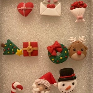 Christmas Studs Set Fimo Clay Polymer Clay Cute Kawaii Santa Tree Snowman  Candy Canes Present Reindeer Earrings Christmas Jewels Jewelery 