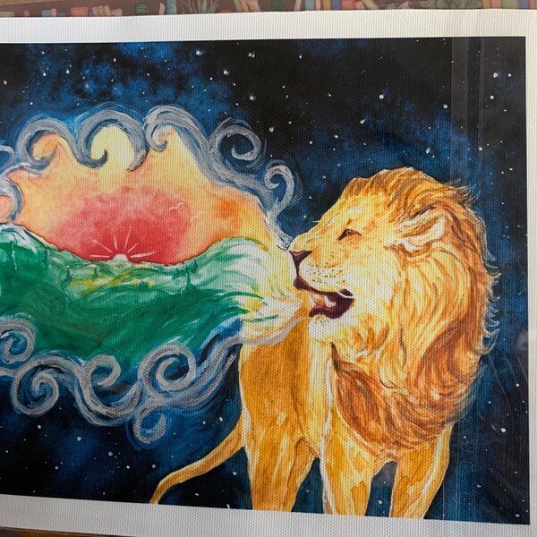 Aslan's Creation Song Watercolor Print - Narnia Inspired Art by C.S ...