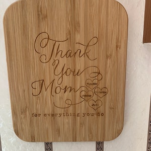 MOTHER'S DAY PERSONALIZED gift,Mom's custom cutting board charcuterie –  Sawyer Custom Crafts